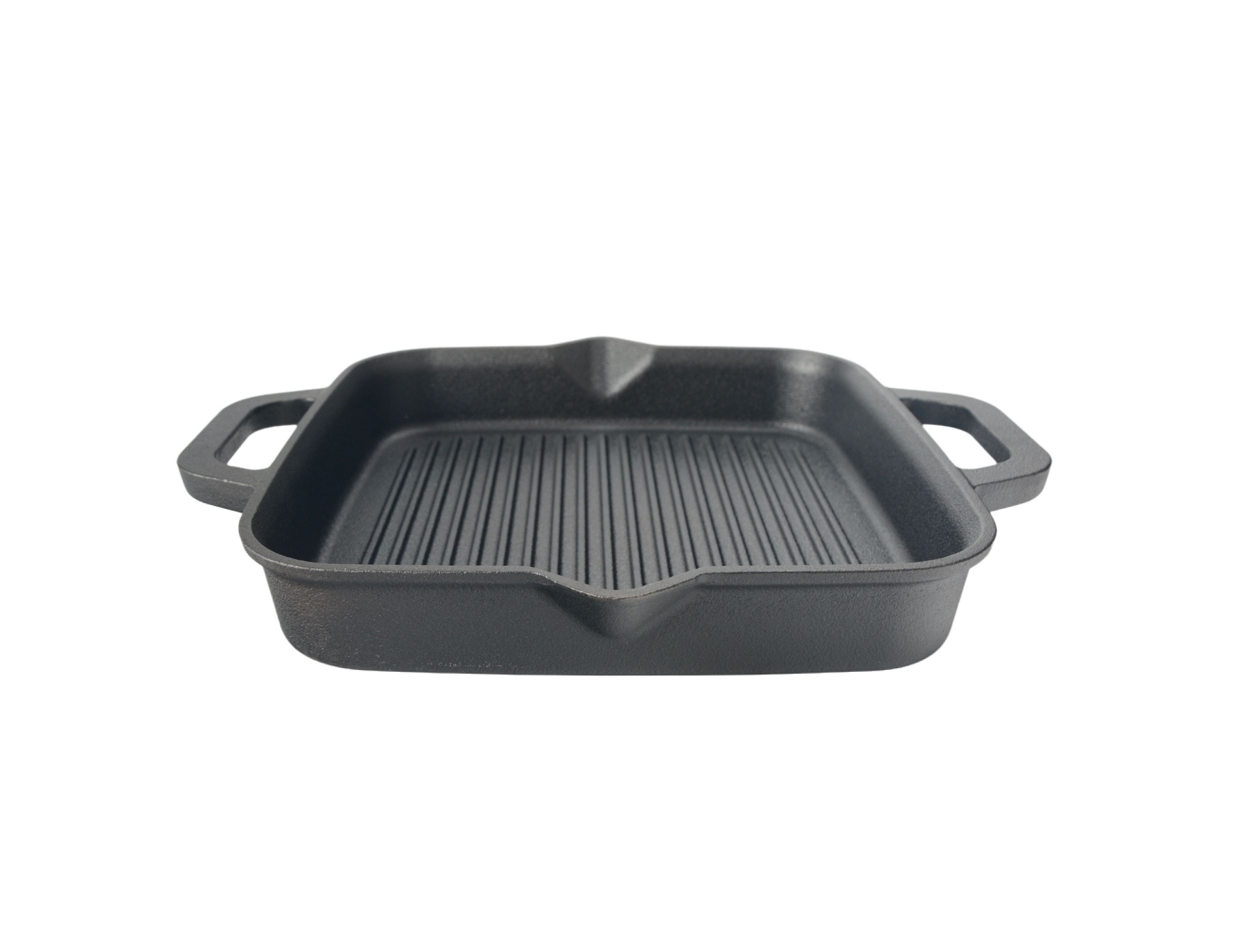 Wstępnie sezonowana kwadratowa patelnia grillowa żeliwna 30 cm