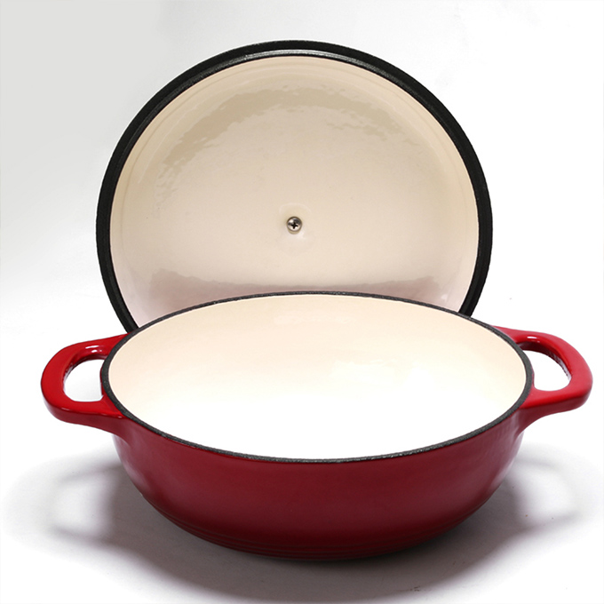Czerwony płytki piekarnik holenderski 31 cm