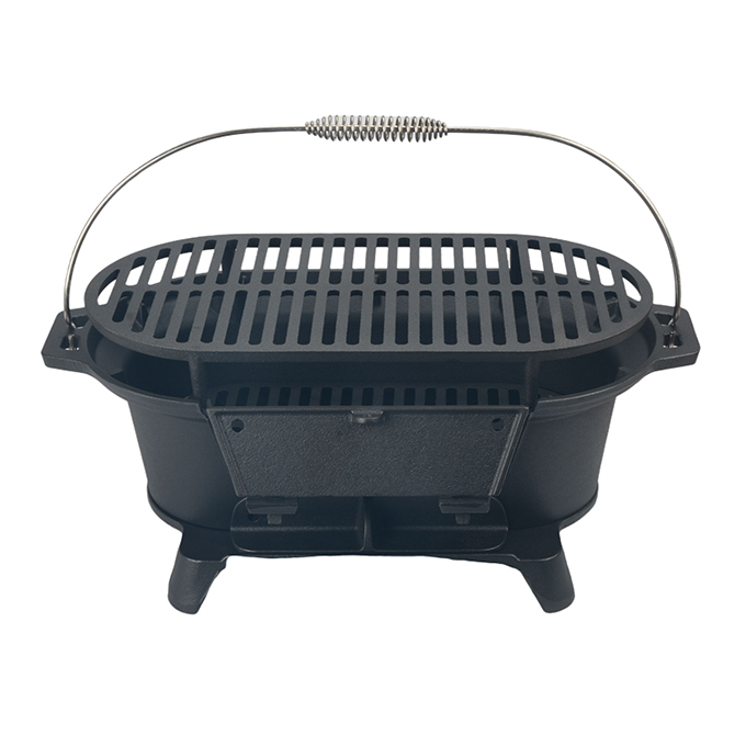 Przenośny żeliwny grill węglowy Hibachi