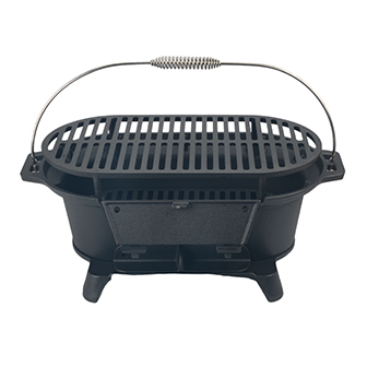 Przenośny żeliwny grill węglowy Hibachi