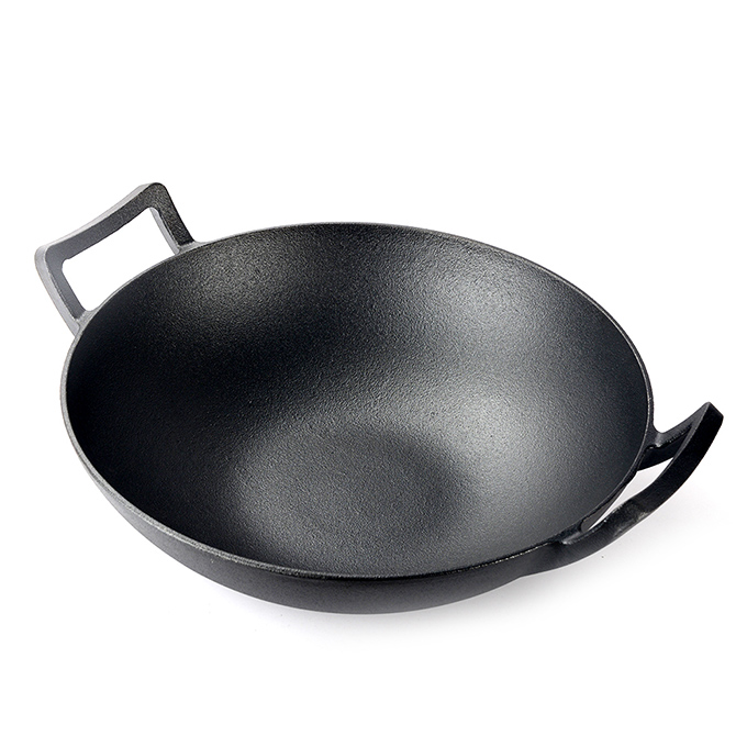 Wok żeliwny 31 cm z pokrywką