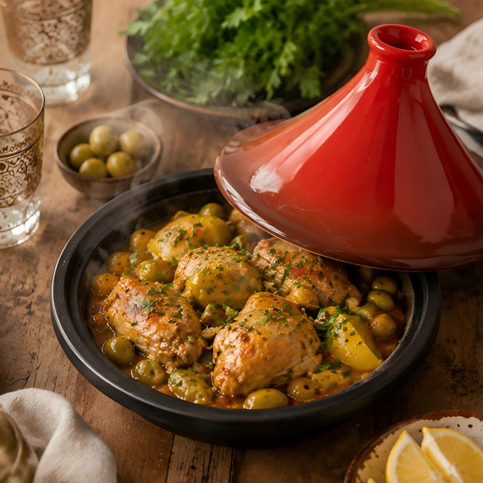 Elimizowany żeliwny garnek do tagine