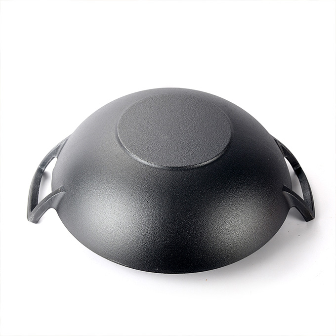 Wok żeliwny 31 cm z pokrywką