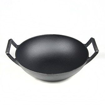 Wok z podw&oacute;jną rączką z żeliwa