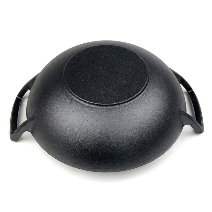 Wok z podw&oacute;jną rączką z żeliwa