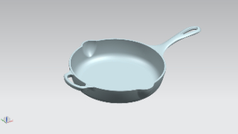 Rysunki 3D na żeliwnej patelni