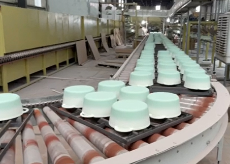 Linia do produkcji holenderskich piekarnik&oacute;w emaliowanych żeliwnych
